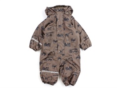 CeLaVi navy print rain suit with fleece lining
